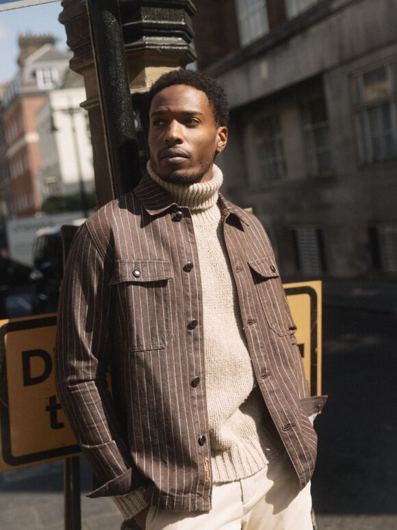 Mos Mosh Gallery - MMGMatteo Brown Stripe Overshi