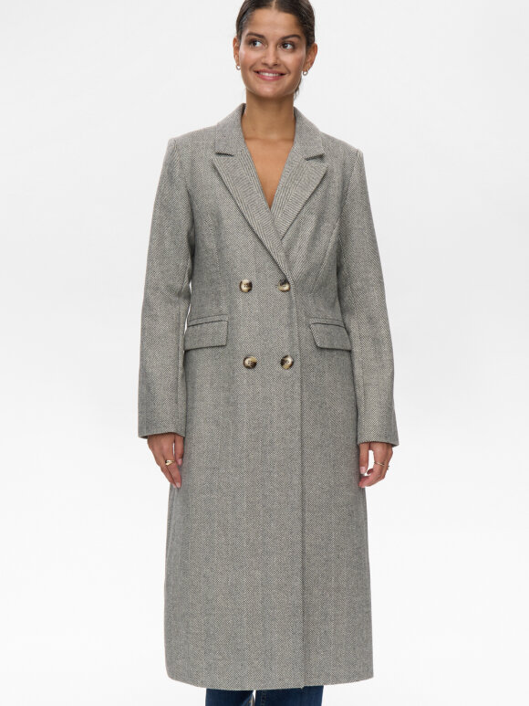 Numph - NURaven Coat Medium Grey mel