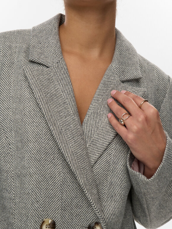 Numph - NURaven Coat Medium Grey mel