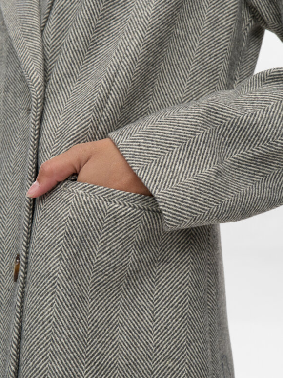 Numph - NURaven Coat Medium Grey mel