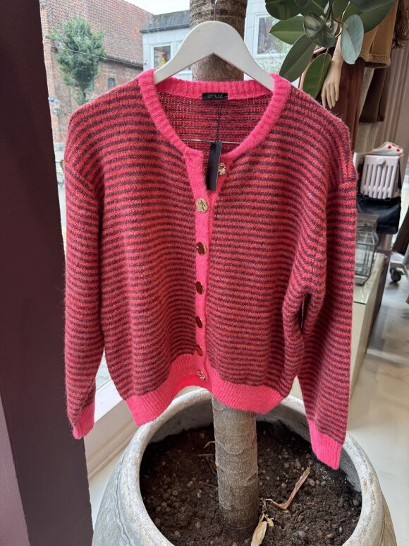 Qnuz - Knittet Cardigan w. stripes