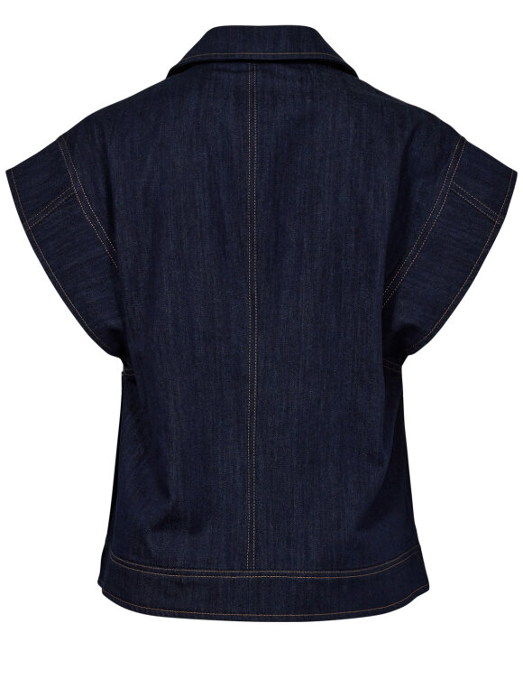 Numph - NUChiku Waistcoat dark blue
