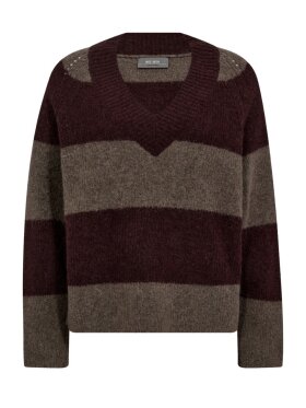 Mos Mosh - MMTaci Stripe LS V-Neck Knit