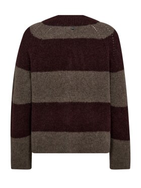 Mos Mosh - MMTaci Stripe LS V-Neck Knit