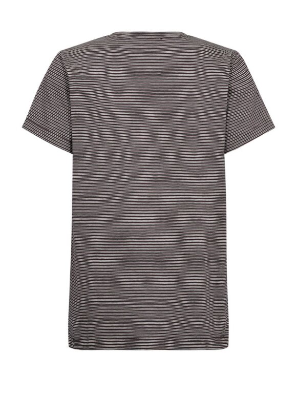 Mos Mosh - MMTalia O-SS Stripe Tee Fudge