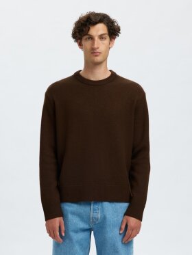 Selected - SLHARNE KNIT RELAXED WOOL SWEA
