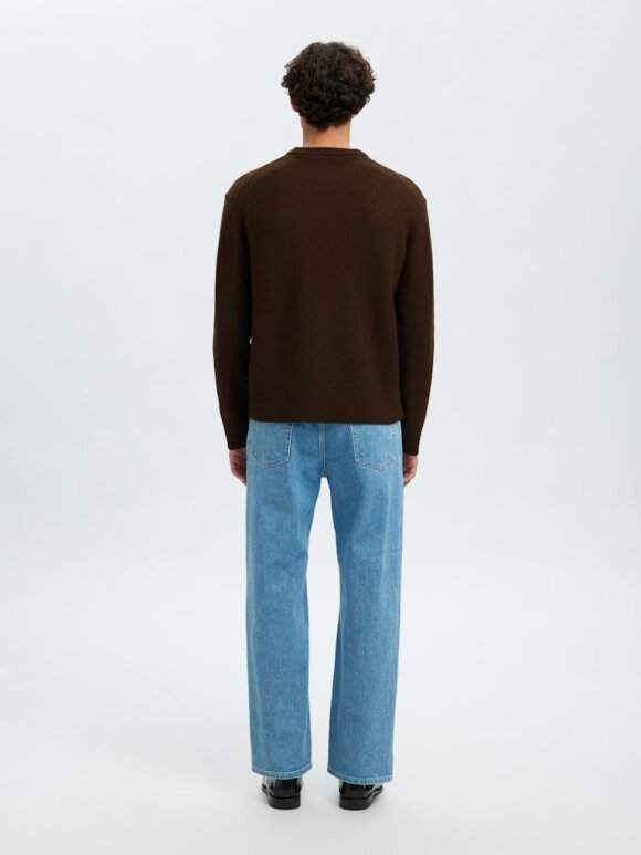 Selected - SLHARNE KNIT RELAXED WOOL SWEA
