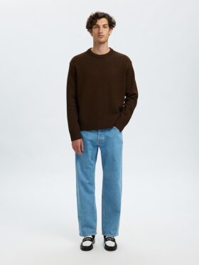 Selected - SLHARNE KNIT RELAXED WOOL SWEA