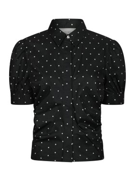 Neo Noir - Frannie Dot Shirt Black