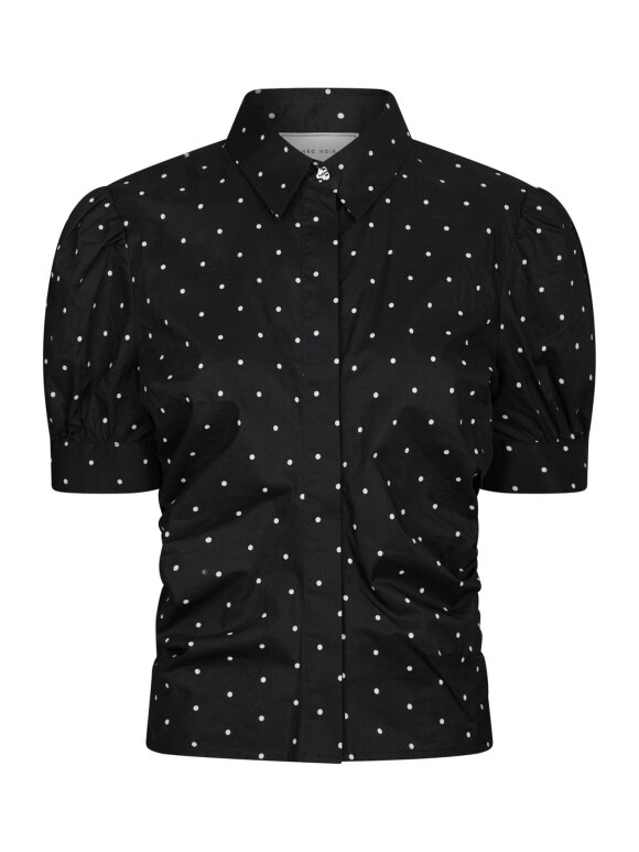 Neo Noir - Frannie Dot Shirt Black