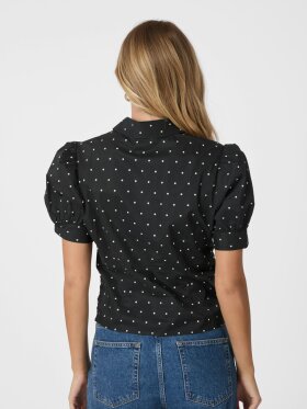 Neo Noir - Frannie Dot Shirt Black