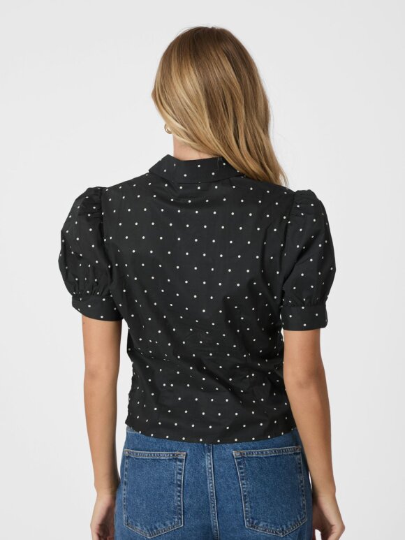 Neo Noir - Frannie Dot Shirt Black