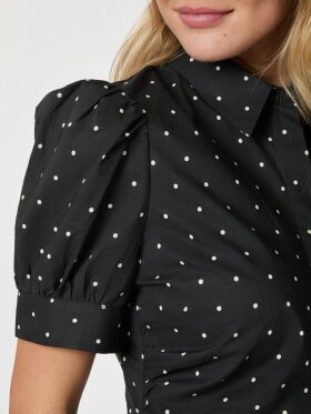 Neo Noir - Frannie Dot Shirt Black
