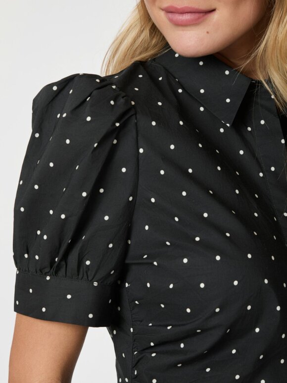 Neo Noir - Frannie Dot Shirt Black