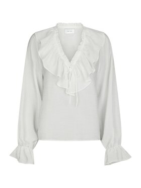Neo Noir - Aminea Ruffle Blouse white