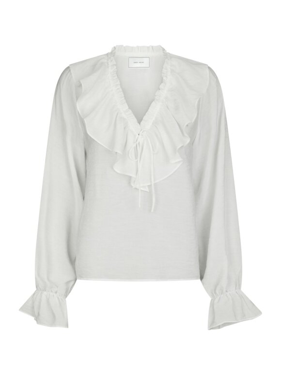 Neo Noir - Aminea Ruffle Blouse white
