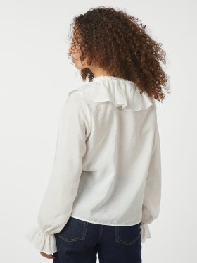 Neo Noir - Aminea Ruffle Blouse white