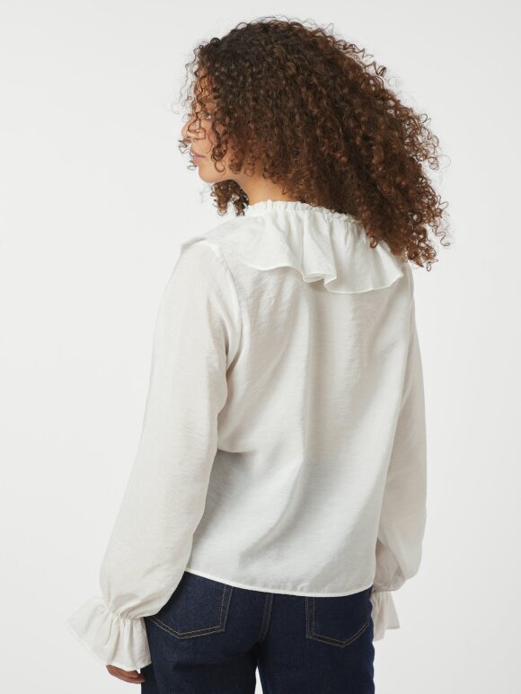 Neo Noir - Aminea Ruffle Blouse white