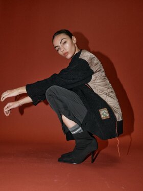 HEYANNO - MMHRich Quilt Cardigan black