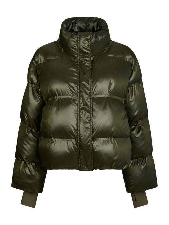 Neo Noir - Rhea Shiny Puffer Jacket Olive