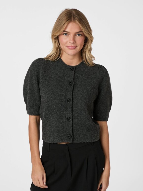 Neo Noir - Trudy Deco Knit Cardigan Antra