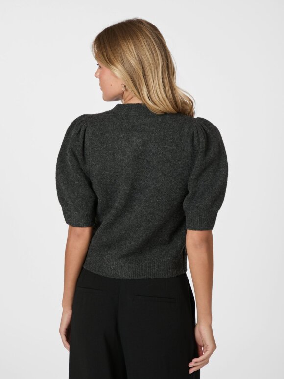 Neo Noir - Trudy Deco Knit Cardigan Antra