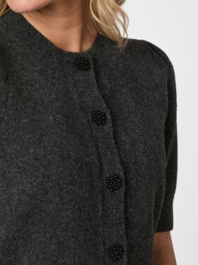 Neo Noir - Trudy Deco Knit Cardigan Antra