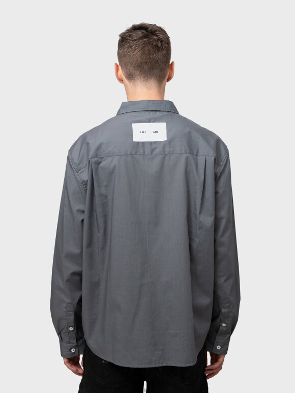 LAU--LAU - LAU Solid Shirt Grey