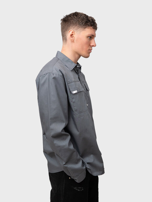 LAU--LAU - LAU Solid Shirt Grey