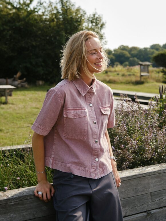 Neo Noir - Tiki Solid Shirt Ash Rose