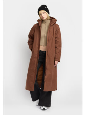 Selfhood Dame - Long Hooded Parka Brown