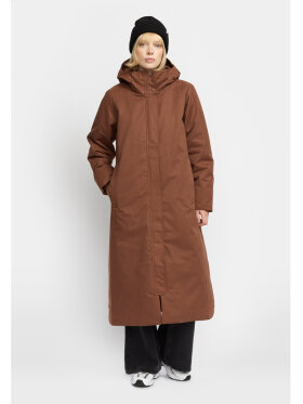 Selfhood Dame - Long Hooded Parka Brown