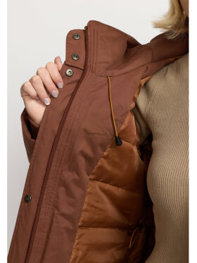 Selfhood Dame - Long Hooded Parka Brown