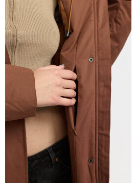 Selfhood Dame - Long Hooded Parka Brown