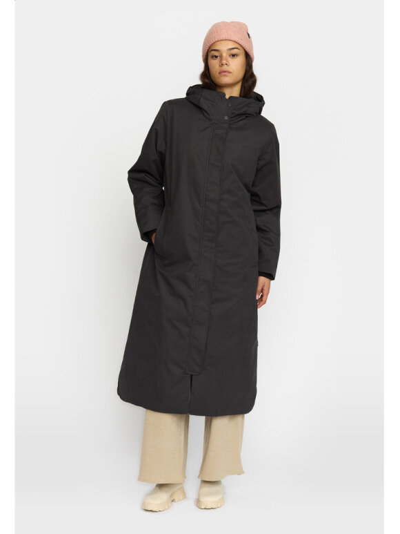 Selfhood Dame - Long Hooded Parka Black
