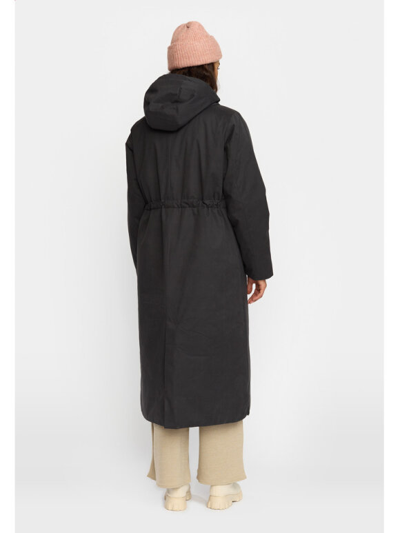 Selfhood Dame - Long Hooded Parka Black