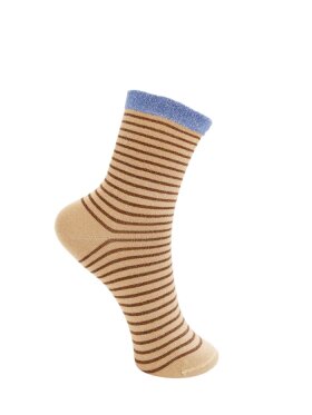 Black Colour - BCFlash Stripe Sock Latte