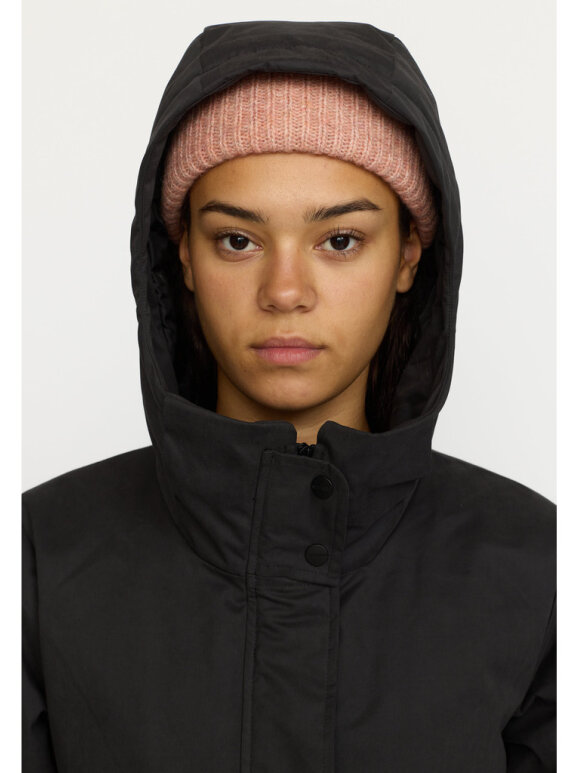 Selfhood Dame - Long Hooded Parka Black