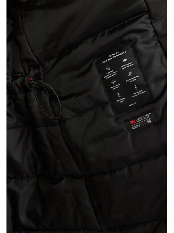 Selfhood Dame - Long Hooded Parka Black
