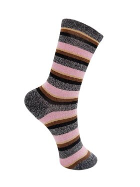 Black Colour - BCBrandi Striped Sock grey