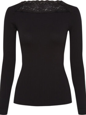 tim&simonsen - Anita rib T-shirt LS Nero