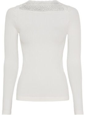 tim&simonsen - Anita rib T-shirt LS Ivory