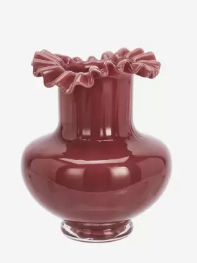 Madam Stoltz - Glass vase Maroon