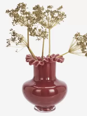 Madam Stoltz - Glass vase Maroon