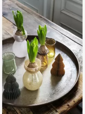 Madam Stoltz - Glass vase Brown