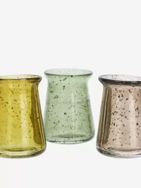 Madam Stoltz - Glass vase Brown