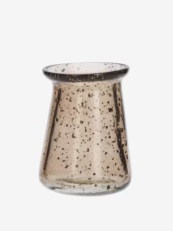 Madam Stoltz - Glass vase Brown