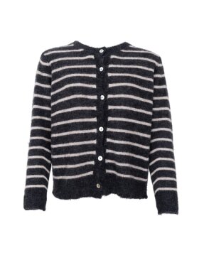 Black Colour - BCDell Striped Knit Cardigan