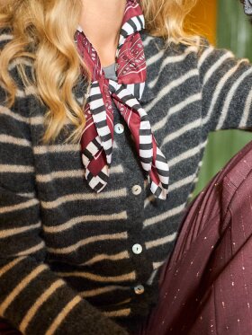 Black Colour - BCDell Striped Knit Cardigan