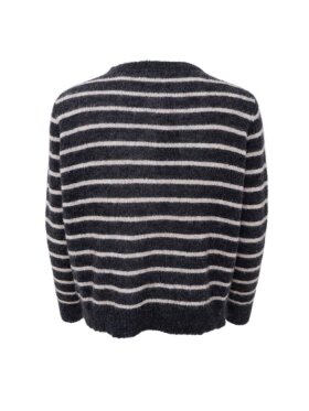Black Colour - BCDell Striped Knit Cardigan